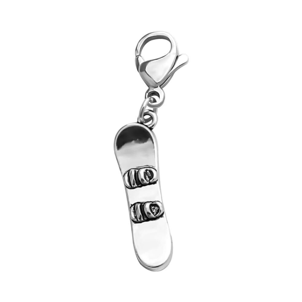 8863 Snowboard Clip on Charm Keychain Zipper Pull